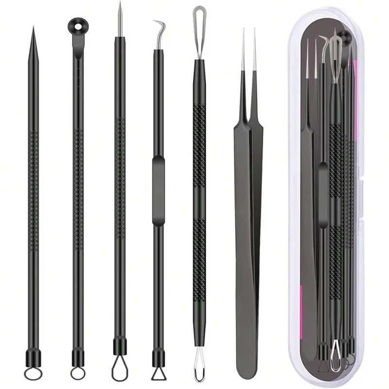 Skincare Scora - 6Pcs Blackhead Remover Set Stainless Steel