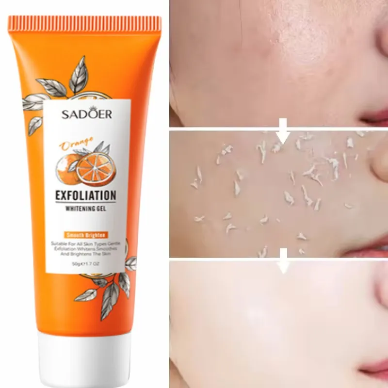 Ceramide Moisturizer - Orange Exfoliating Peeling Gel Facial Scrub