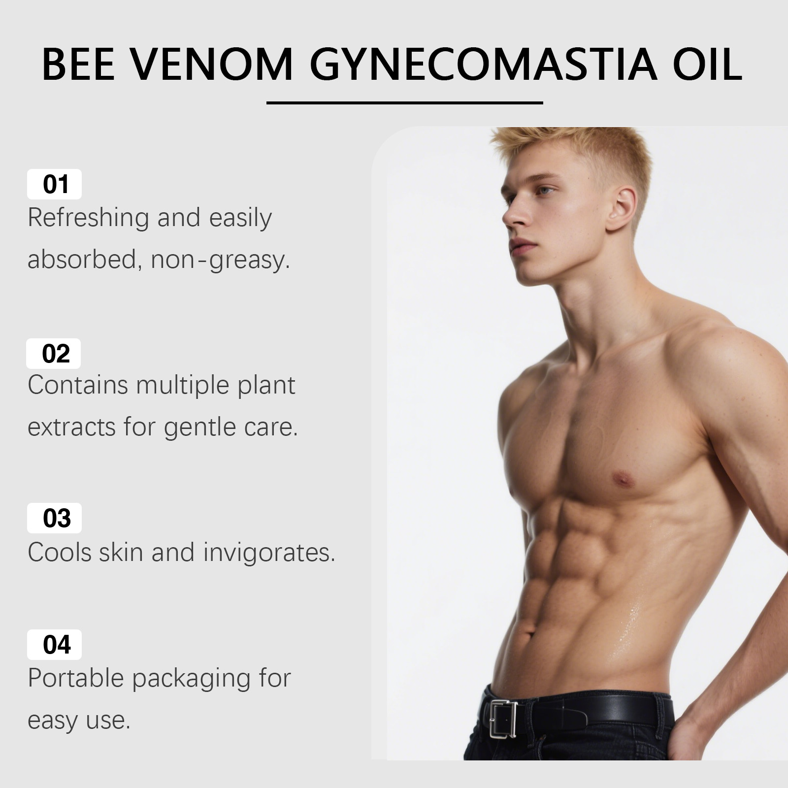 Bee Venom Gynecomastia Oil For - Skincare China recension och pris