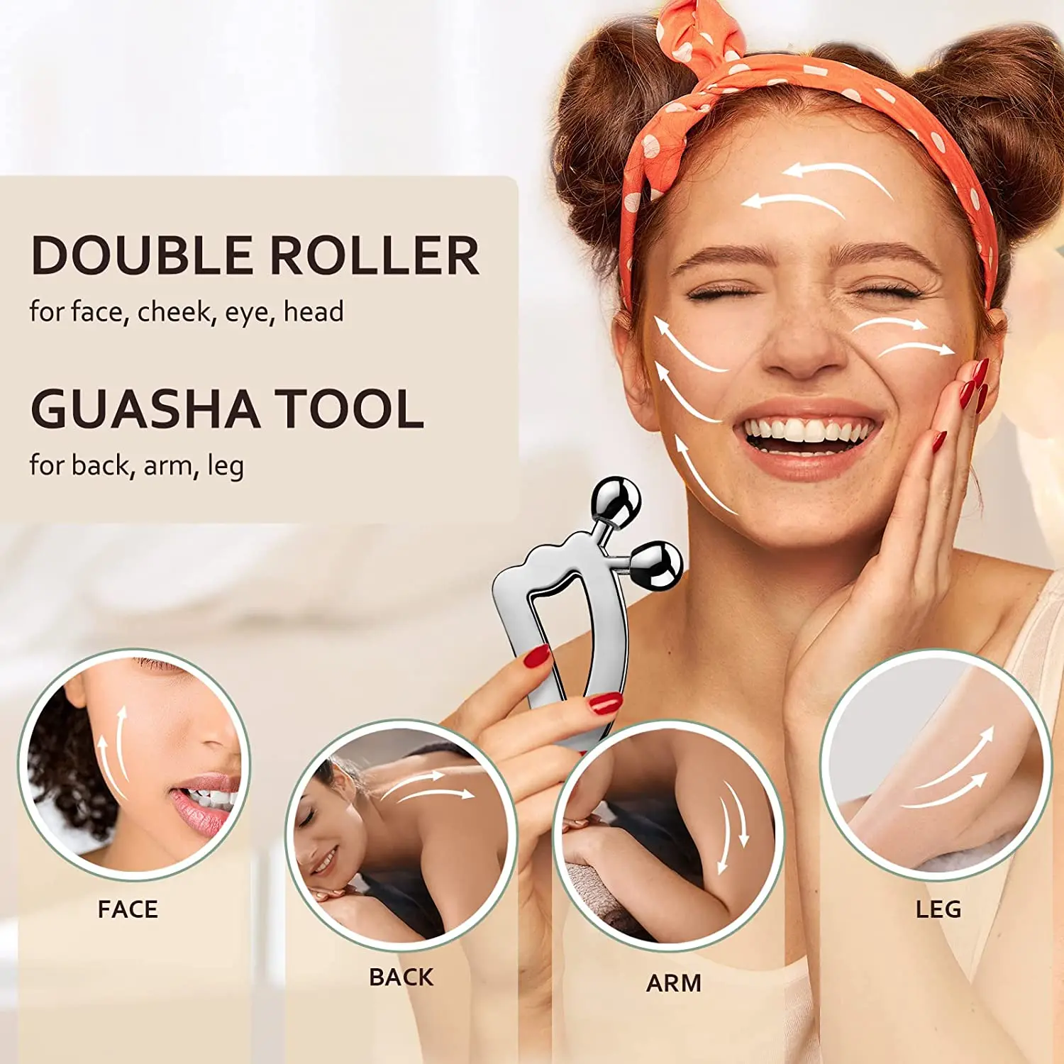 3D Facial Roller & Gua Sha Too - Skincare Scora recension och pris