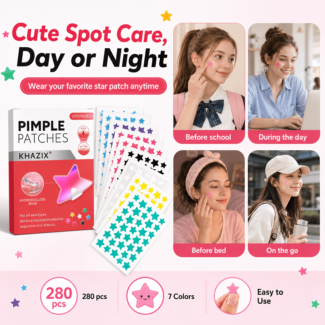 280pcs Star Pimple Patches, 7  - Skincare The Originote recension och pris