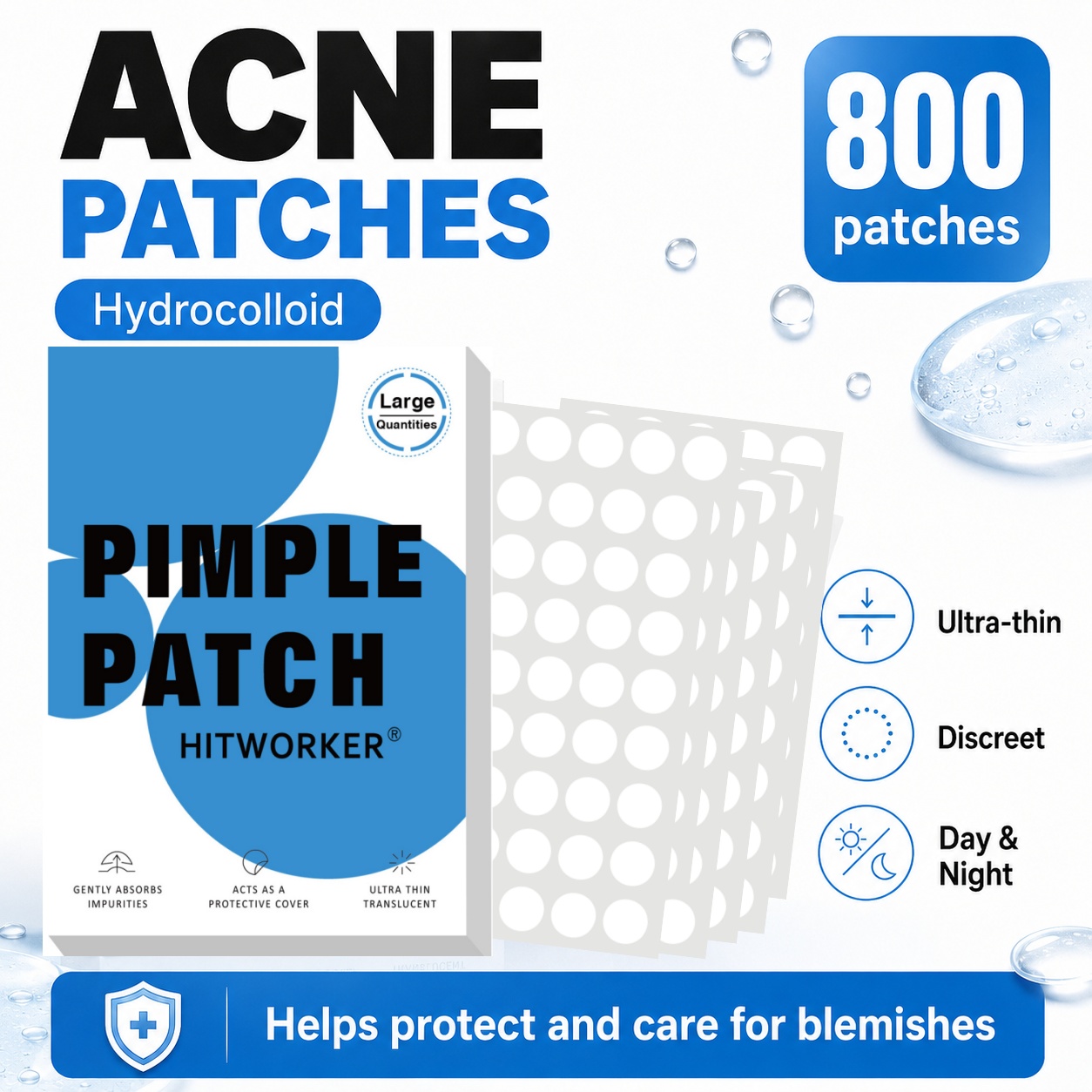 800Pcs Hydrocolloid Acne Pimpl - Skincare China recension och pris
